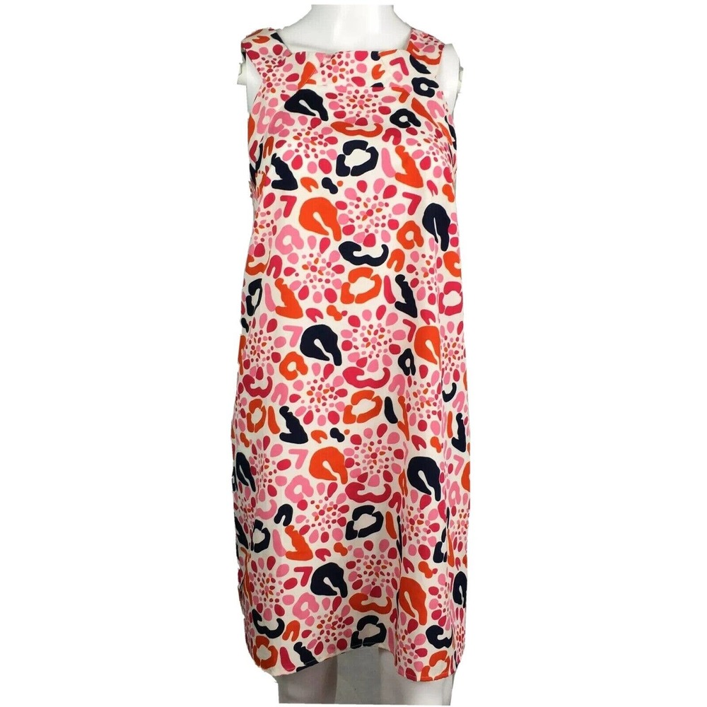 Buckhead Betties Dress Womens Sz M Pink Print Floral Sleeveless Shift